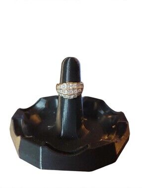 925 HC Gold Plated Silver Marilyn Ring - Marilyn Monroe Look Alike Dome - Size 6